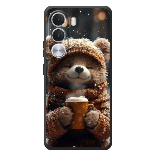 Чехол с рисунком «Медвежонок с кофе» для Realme C100i Чехол с рисунком «Медвежонок с кофе» для Realme C100i