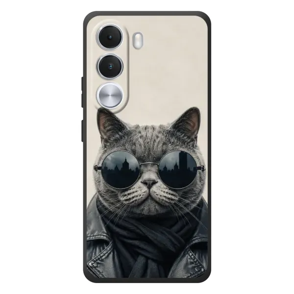 Чехол с рисунком «Модный кот» для Realme C100i Чехол с рисунком «Модный кот» для Realme C100i