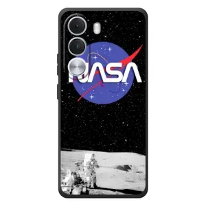 Силиконовый бампер с принтом "Наса" на Realme C100i (Nasa на луне)