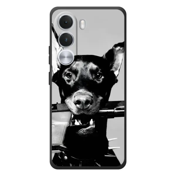 Чехол с рисунком «Опасный доберман» для Realme C100i Чехол с рисунком «Опасный доберман» для Realme C100i