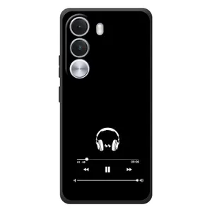 Чехол с картинками на черном фоне для Realme C100i (Плеер)