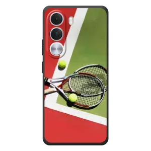 Чохли з прінтом Спортивна тематика для Realme C100i (Ракетки теніс)