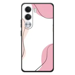 Чехол цветочный дизайн для Realme C100i (Розовый фон)