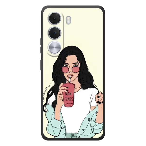 Чехол с рисунком «С напитком» для Realme C100i
