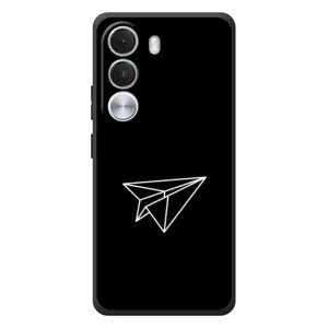 Чехол с картинками на черном фоне для Realme C100i (Самолетик)