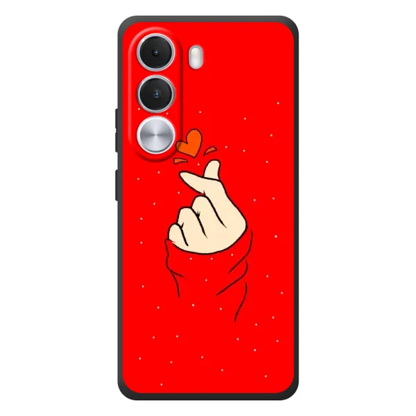 Чехол с рисунком «Сердце на красном» для Realme C100i Чехол с рисунком «Сердце на красном» для Realme C100i