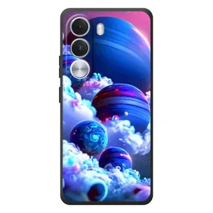Чехлы КОСМОС для Realme C100i (Синие планеты)