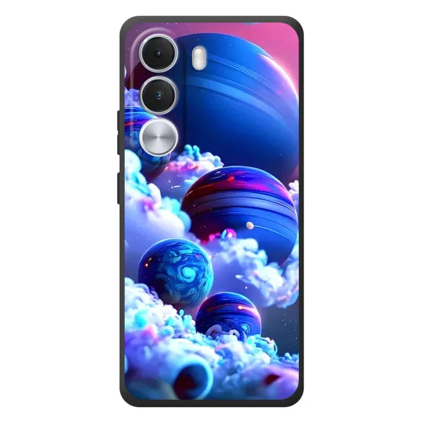 Чехол с рисунком «Синие планеты» для Realme C100i Чехол с рисунком «Синие планеты» для Realme C100i