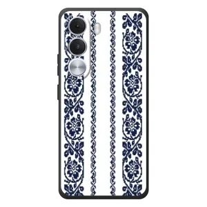 Силиконовый Чехол на Realme C100i с картинкой Вышиванки (Синяя вышиванка)