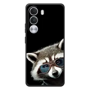 Силиконовый Чехол с Енотами на Realme C100i (Стильный Енот)