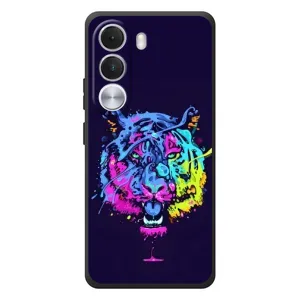 Силиконовый бампер с картинкой животных для Realme C100i (Тигр-Арт)