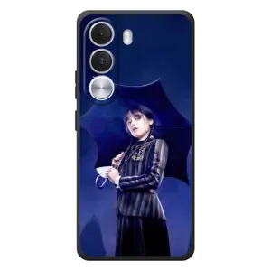 Чехлы с принтом Уэнсдей на Realme C100i (Уэнсдей с зонтом)