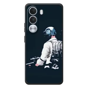 Силиконовый чехол с картинкой "Герой Pubg" на Realme C100i (В экиперовке)