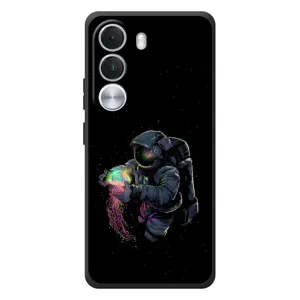 Силиконовый Чехол с принтом "Космонавты" на Realme C100i (В руках земля)
