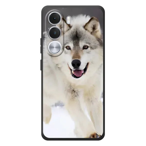 Чехол с рисунком «Волк на снегу» для Realme C100i