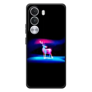 Силиконовый бампер с картинкой животных для Realme C100i (Яркий олень)