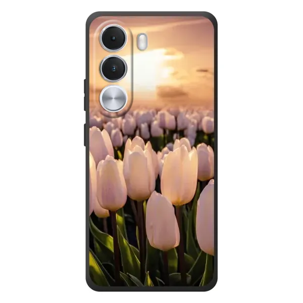 Чехол с рисунком «Закат с цветами» для Realme C100i Чехол с рисунком «Закат с цветами» для Realme C100i