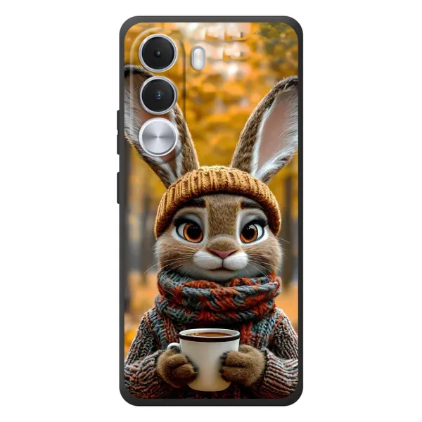 Чехол с рисунком «Зайчик с кофе» для Realme C100i Чехол с рисунком «Зайчик с кофе» для Realme C100i