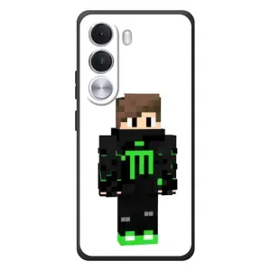 Чехлы для Realme C100i (Персонажи Майн Крафт) (Зеленый мальчик)