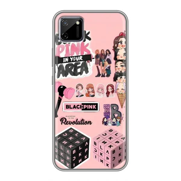 Чехол с рисунком «BLACK PINK коллаж» для Realme C11