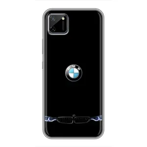 Силиконовый бампер с картинкой машины на Realme C11 (Черный BMW)