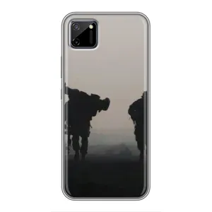 Чехлы на военную тематику для Realme C11 (Бой солдат)