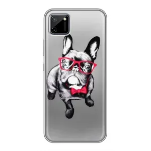 Чехол (ТПУ) Милые собачки для Realme C11 (Бульдог в очках)