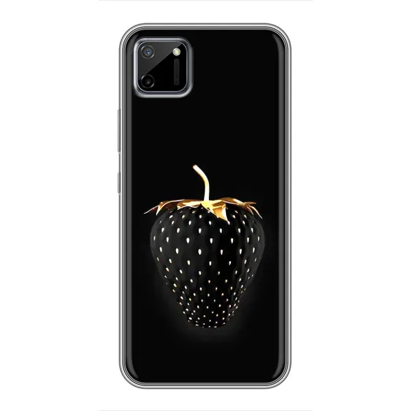 Чехол с рисунком «Чёрная клубника» для Realme C11