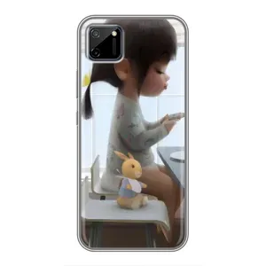 Девчачий Чехол для Realme C11 (Девочка с игрушкой)