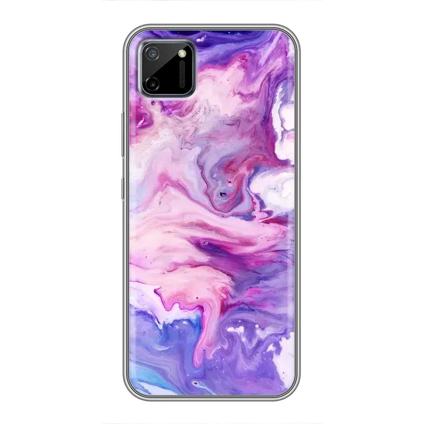 Чехол с рисунком «Фиолетовый мрамор» для Realme C11