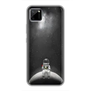 Силиконовый Чехол с принтом "Космонавты" на Realme C11 (Космонавт романтик)