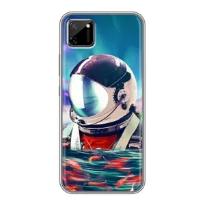 Силиконовый Чехол с принтом "Космонавты" на Realme C11 (Космонавт в воде)