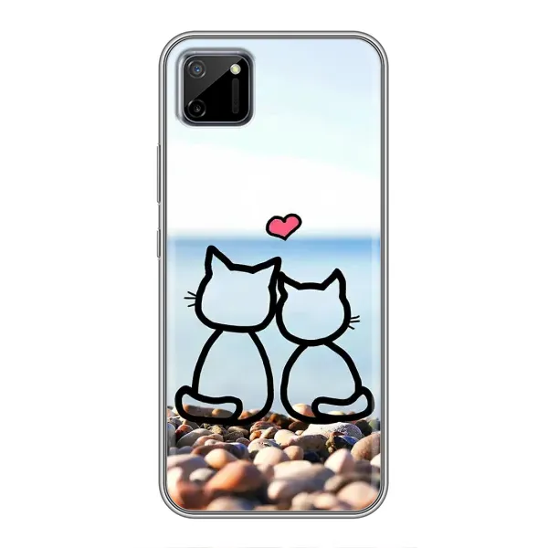Чехол с рисунком «Котейки» для Realme C11