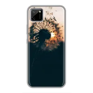 Силиконовый Чехол с одуванчиками на Realme C11 (Красивый одуванчик)
