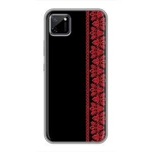 Силиконовый Чехол на Realme C11 (Красная Вышиванка)