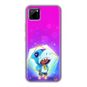 Чехол Бравл Старс для Realme C11 (Леон в костюме Акулы)
