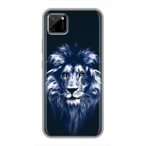 Чехол с картинкой на Realme C11 (Лев - синий)