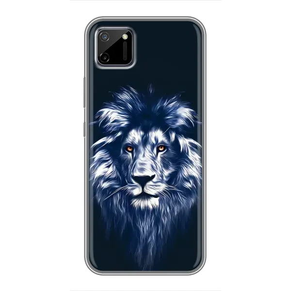Чехол с рисунком «Лев - синий» для Realme C11