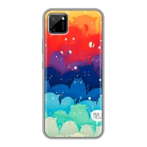 Силиконовый чехол с котиком для Realme C11 (Mew)