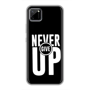 Силиконовый Чехол на Realme C11 с картинкой Nike (Never Give UP)