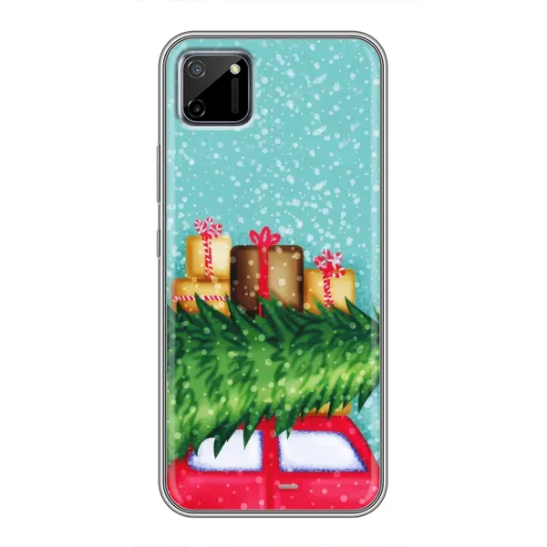 Чехол с рисунком «Новогодние подарки» для Realme C11