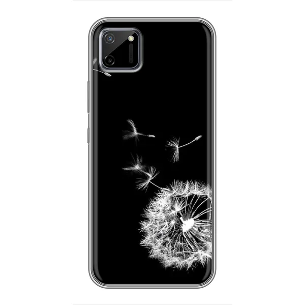 Чехол с рисунком «Одуванчик на чёрном» для Realme C11