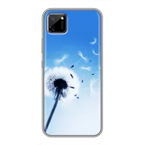 Силиконовый Чехол с одуванчиками на Realme C11 (Одуванчик на голубом)