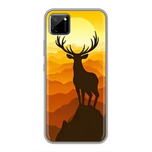 Чехлы с изображением разных животных для Realme C11 (Силуэт Оленя)