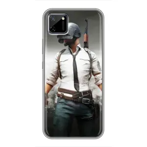 Силиконовый чехол с картинкой "Герой Pubg" на Realme C11 (Пабг)