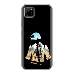 Силиконовый чехол с картинкой "Герой Pubg" на Realme C11 (Пубг мен)