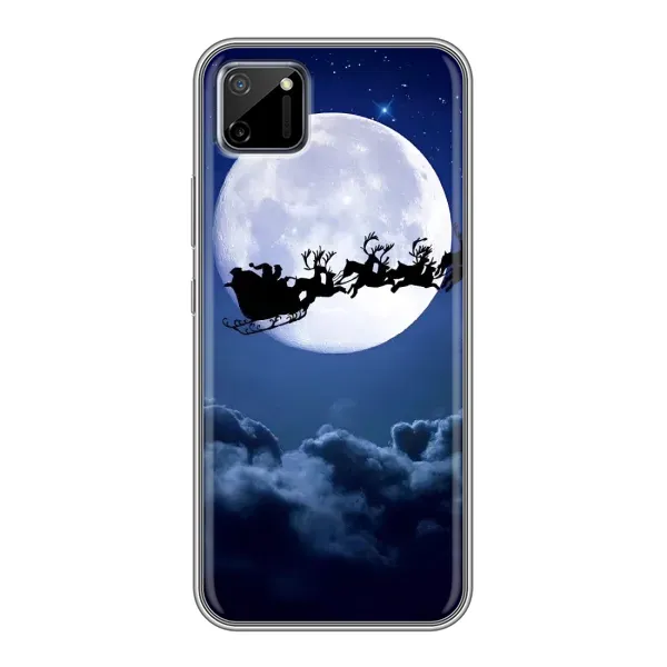 Чехол с рисунком «Санта - луна» для Realme C11