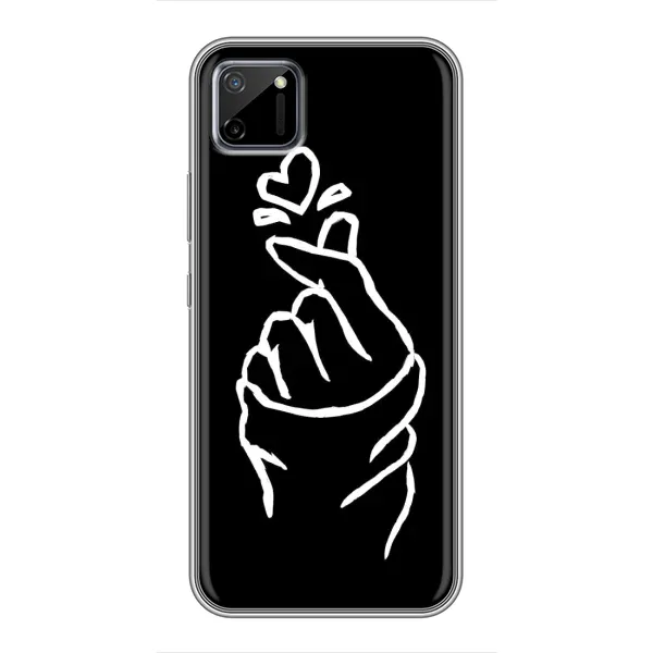 Чехол с рисунком «Сердце на черном» для Realme C11 Чехол с рисунком «Сердце на черном» для Realme C11