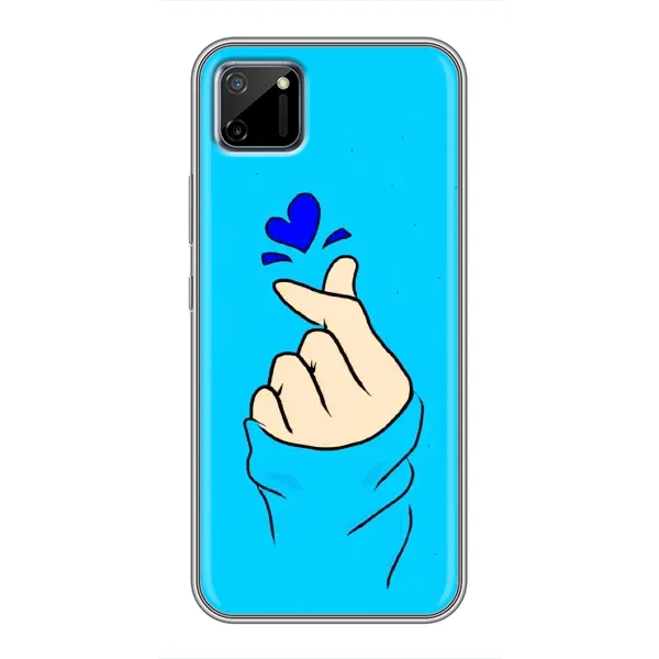Чехол с рисунком «Сердце на синем» для Realme C11 Чехол с рисунком «Сердце на синем» для Realme C11