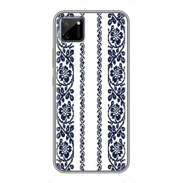 Чехол с рисунком «Синяя вышиванка» для Realme C11